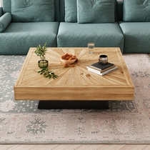 Nordic light luxury solid wood coffee table household small apartment living room tea table modern simple fashion tea table combination customization