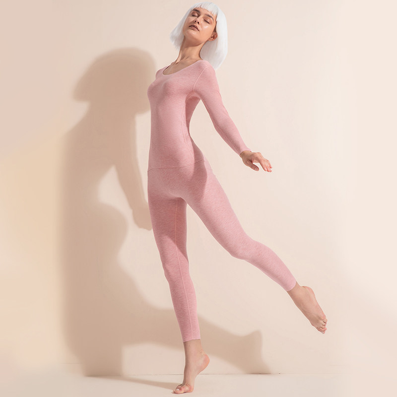 Original solution coloring traceless fever heating clothing women's plus velvet thickened de velvet constant temperature autumn clothes sanitary pants suit winter