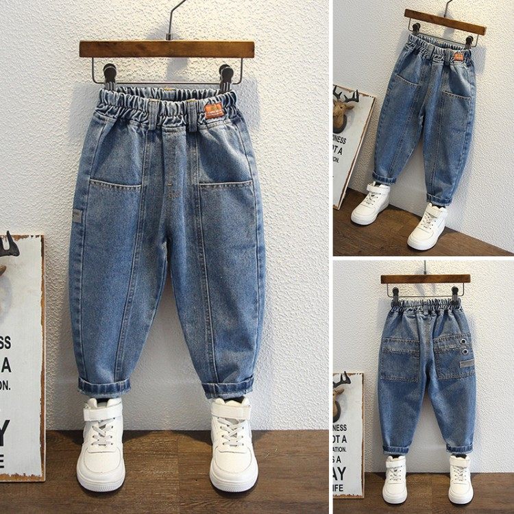 Boys' spring jeans 2023 new spring and autumn pants children's daddy children's spring clothes boys and girls