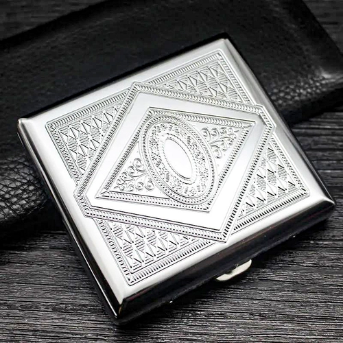 Металлический ультратонкий портативный креативный портсигар, мужская коробка для хранения