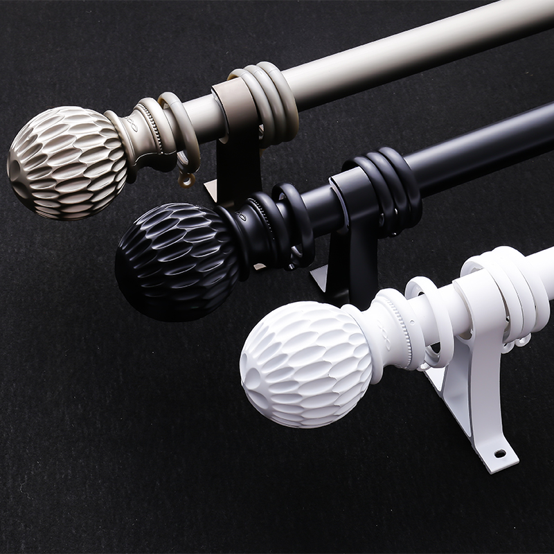 Window curtain rod Roman rods Single-pole fixed seat bracket Rod-Bed Double-Pole Shelving Complete Punch-Style Accessory Hook