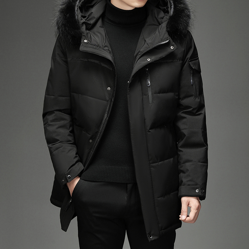 Middle-Aged and Elderly Men's Long down Jacket, Over-The-Knee, Thickened, Warm, White Duck down Coat, Winter Loose Fit, Large Size, Dad's Clothing Middle-Aged and Elderly Men's Long down Jacket, Over-The-Knee, Thickened, Warm, White Duck down Coat, Winter Loose Fit, Large Size, Dad's Clothing