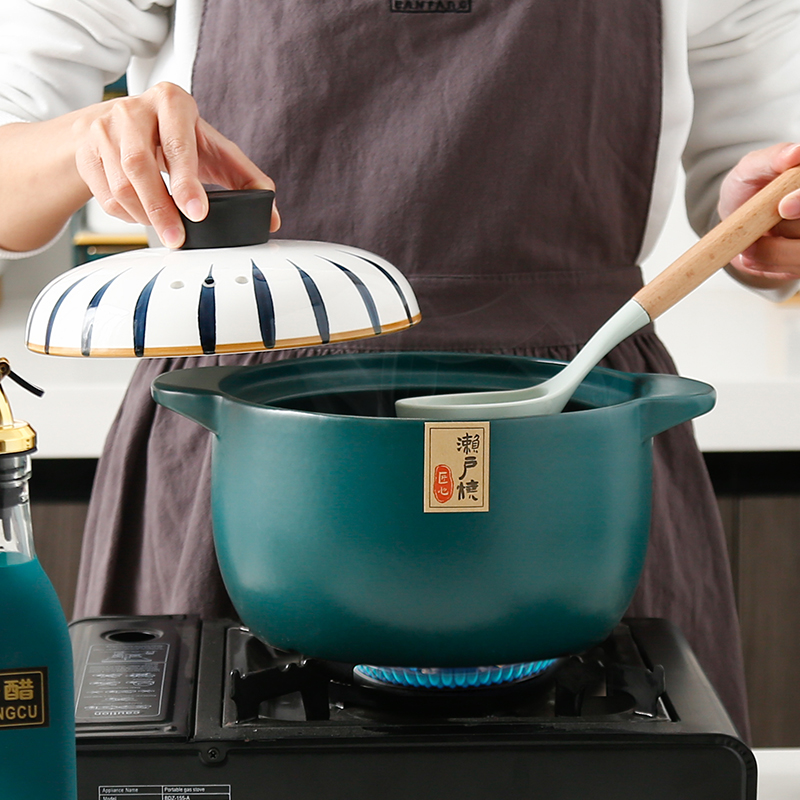 Kitchen Casserole Boiler High Temperature Resistant Saucepan Household Gas Ceramic Saucepan Soup Small Number Saucepan With Large Capacity Sandpan Gas Cooker