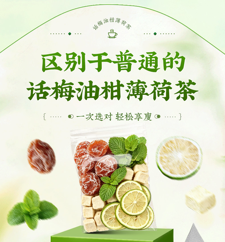 Plum Amla Mint Fruit Tea Bags 200g Cold Brew Summer Refreshing Blend quality and texture