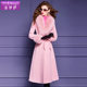 Feimengyi 100 sheep wool coat double-sided woolen coat for women winter fox fur collar thickened high-end waist woolen coat