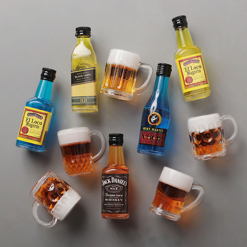 Creative Beer Foreign Wine Wine Bottle Fridge Stick Magnet Creative Fridge Decorative magnetic sticker magnet sticker suction magnet