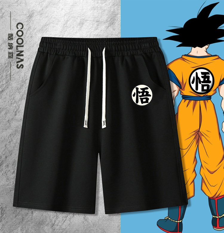 Dragon Ball Son Goku Gohan Turtle Immortal Realm King Anime Two-Dimensional Pure Cotton Shorts Men's Summer Trendy Five-Point Shorts