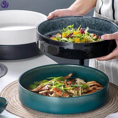 Chopped pepper fish head plate household 2021 new fish plate large commercial plate Nordic Japanese sauerkraut chopped pepper large bowl