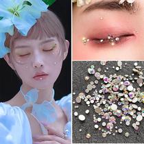 Face decorations pearl stickers flash tears bright bride face decoration patch stage makeup