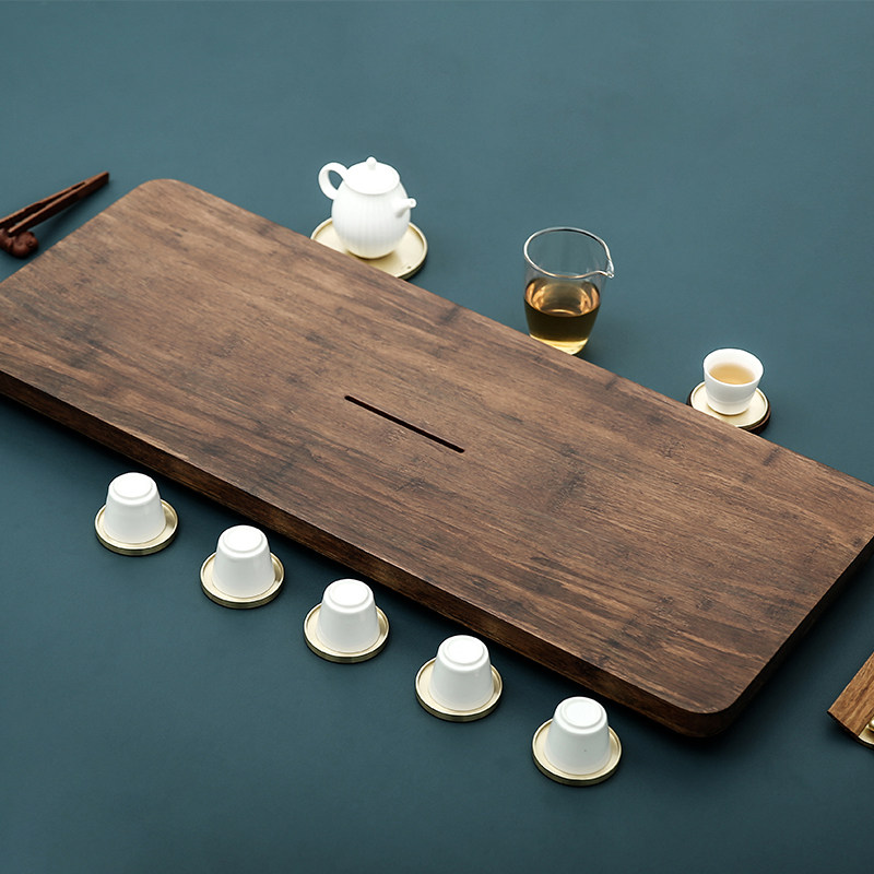 Heavy wood tea tray Home size Number light Extravagant Straight Line Modern Minimalist Type Dry Bubble Day Style Teatai Tea Sea Suit