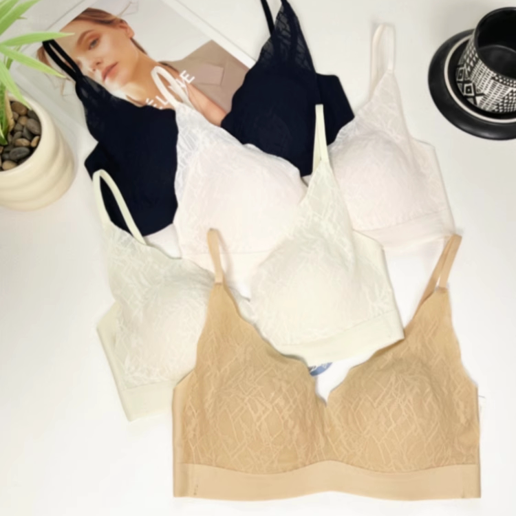 Hemeijia Queen'Sloveq12B5498 Freesia Triangle Cup Bra Women's Comfortable Gathering Seamless Underwear