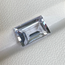 White sapphire 3 13 carat sapphire bare stone Sri Lanka rectangular ring face ring pendant custom finished product