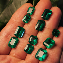 Colombian Muzo emerald bare stone Gilder ring face live ring pendant Zambian rough color treasure