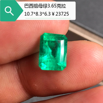 Brazilian Progenitor Green Bare Stone 3 65 Carat Natural Color Jewel 18K Gold Custom Studded Ring Pendant Pendant Pendant