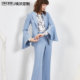 iwode Evo custom suit suit fashion women's temperament slim two-piece blue banquet dress