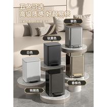 Large-capacity trash can for kitchen use light luxury 2023 new model large stainless steel foot pedal for living room and bathroom