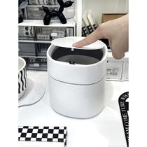 Desktop trash can paper basket small bedroom coffee table table simple with lid living room kitchen small cute box style home