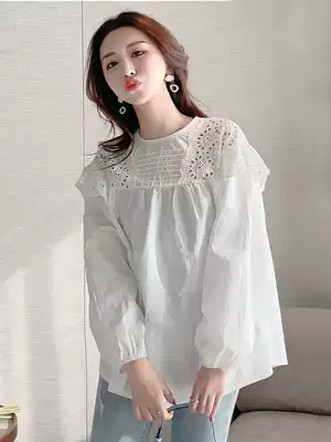 Pregnant women winter doll shirt autumn fashion 2021 new maternity long sleeve spring and autumn shirt