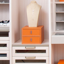 Leather household wardrobe drawer storage underwear socks flannel stocking box integrated box custom box