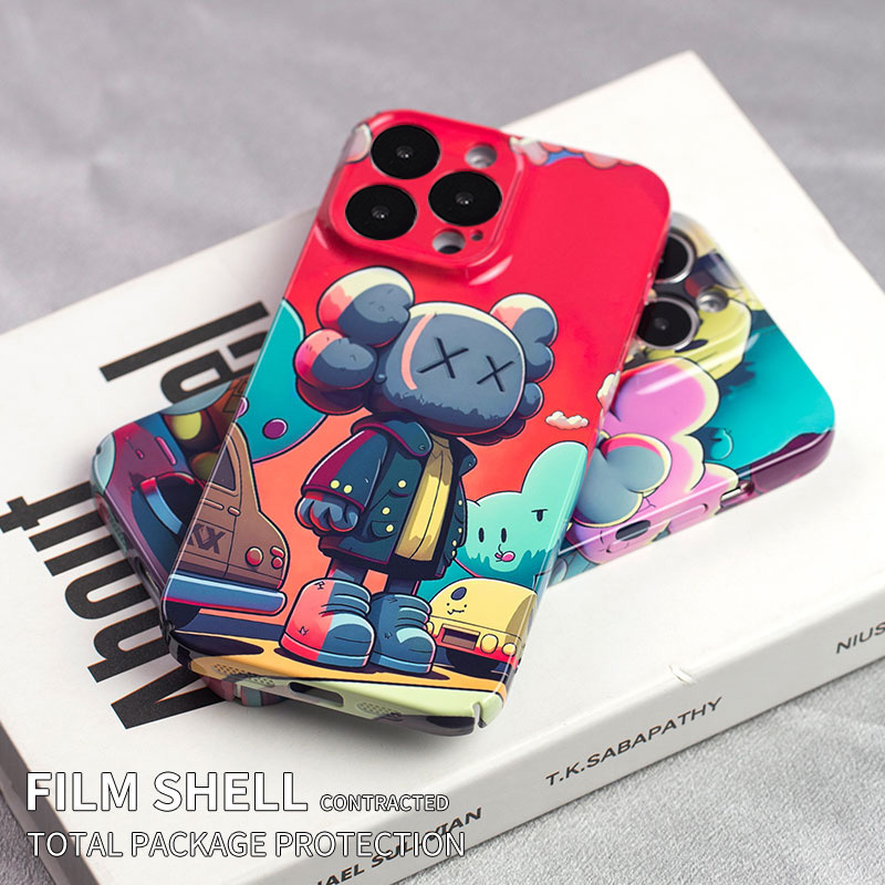Kaws Trendy Brand iPhone 14 Pro Max Phone Case, New High-End Style for Apple 13, 11, 12, Unisex, X, Xr, Full Coverage, Xs, Shockproof, 7/8 Plus, Creative 14 Pro Protective Case Compatible