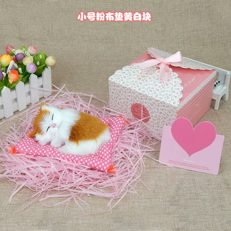 Реалистичная плюшевая игрушка, кот, творческий подарок