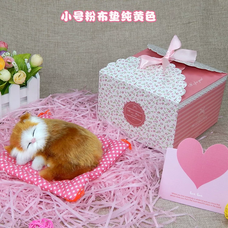 Реалистичная плюшевая игрушка, кот, творческий подарок