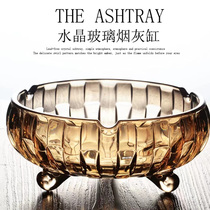 1399 European style engraved ashtray creative personality large size living room trendy multifunctional European style glass ashtray