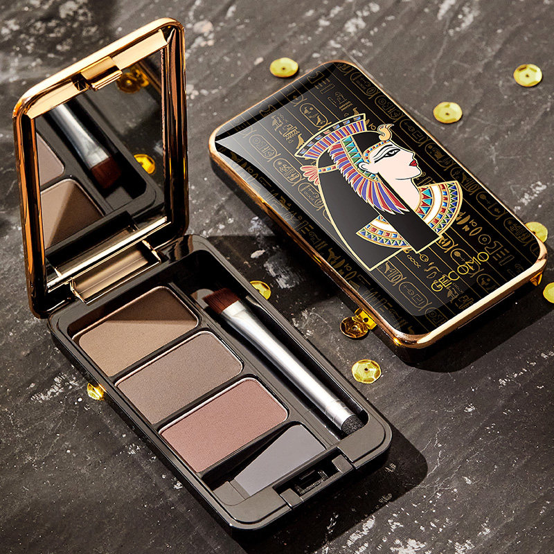 Egypt's three-color solid eyebrow powder waterproof and sweat-proof three-in-one nasal shadow repair without dropping color natural student female beginner