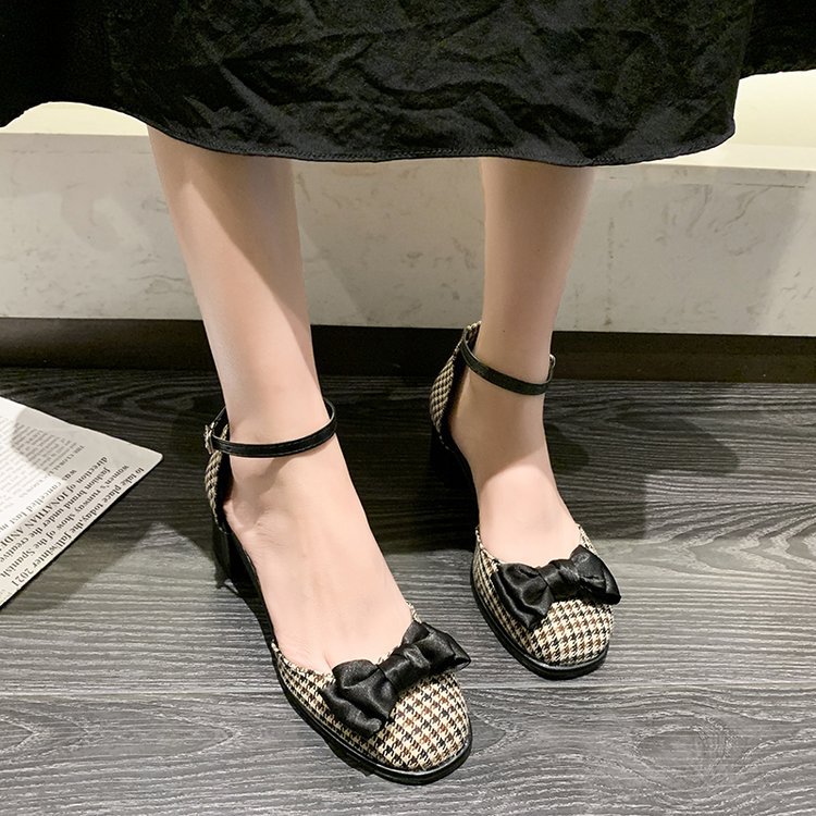 Sandals 2022 new women's shoes summer Han bag bag with a button and thick heel fashion sandals