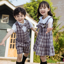 Kindergarten Garden uniforms Inn Wind Summer clothes Sixth section Lions dress Male girls school uniform suit Elementary school children class uniforms pure cotton