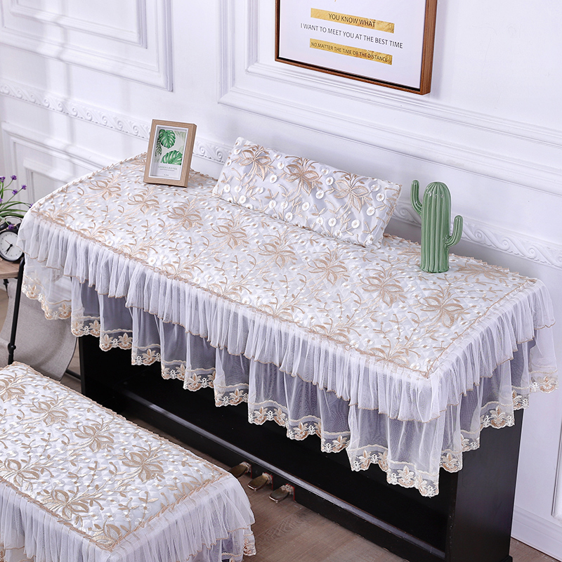 New lace electronic violin hood chanting 760 double row key dust cover Mountain leaf 61 key 88 key cover towel stool cover