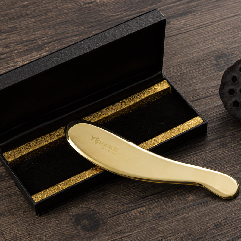 Pure Brass Scraping Massage Plate Tiger Cumin Bronze Needle Scraping Bronze Knife Dredge Full Body General Back Cervical Spine Cupping