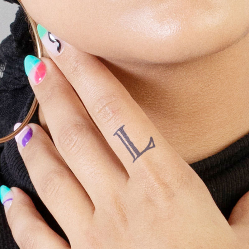 Gattoo【Mini Series】 Letter Finger Small Pattern Waterproof Realistic Tattoo Stickers Plant-Based Safe Gattoo【Mini Series】 Letter Finger Small Pattern Waterproof Realistic Tattoo Stickers Plant-Based Safe