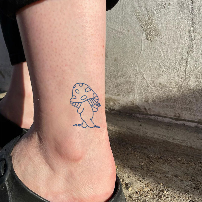Gattoo Happy Mushroom Creative Cute Mushroom Pattern Is Not a Water Transfer Tattoo Sticker