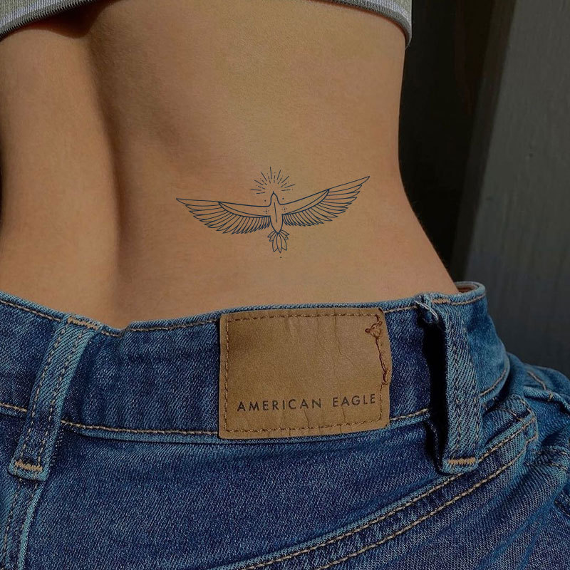 Gattoo Flying Eagle Mountain Trekking and Camping Alone for Thousands of Miles, No Glue, Non-Reflective, More Realistic, Waterproof Plant Tattoo Stickers