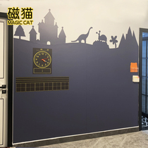 Magnetic cat Magnetic blackboard paste color collocation castle style blackboard wall self-adhesive sticker home childrens room layout creative graffiti wall dust-free easy to wipe multi-color optional environmental protection can be customized