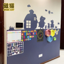 Magnetic cat Magnetic blackboard wall stickers home whiteboard writing board blackboard home children Wall living room background wall modern decoration multi-color wall stickers rewritable custom single-layer shape Magnetic blackboard stickers