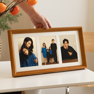 Creative Photo Printing Couple Grid Photo Frame Display Stand Print and Develop Photos Family Portrait Made into Three Photos 6inch Double Prints