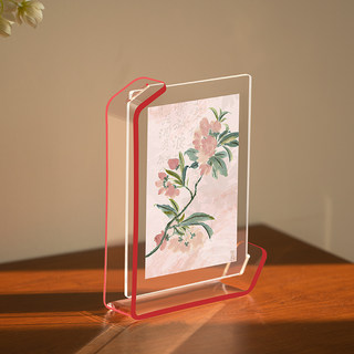 Crystal Double-Sided Transparent Acrylic Photo Frame Display Stand High-End Colorful Empty Frame Calligraphy Printing 6inch