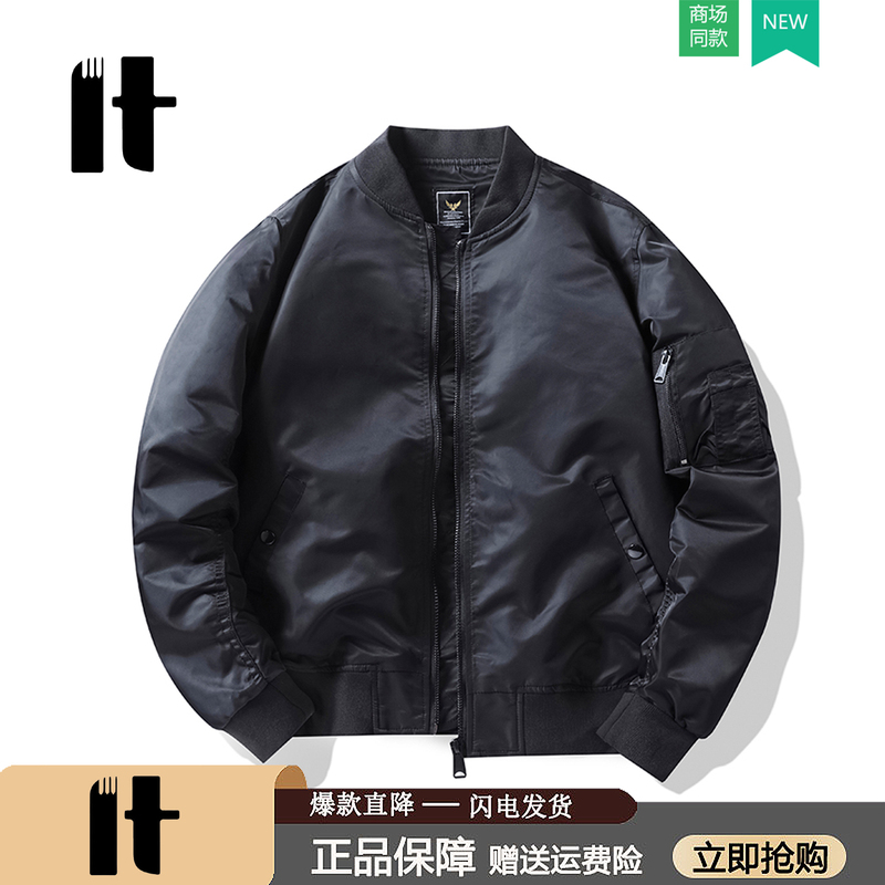 It Official Website American-Style Bomber Jacket for Men and Women, Spring and Autumn, Loose Fit, Trendy Brand, Cool Workwear Baseball Jacket