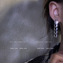 gracenina Treasure Girl earrings earrings female 2021 New Tide earrings temperament long golden chain
