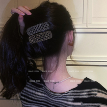 bilingling grid rhinestone one-word clip BBB clip clip hairpin girl headgear Japanese and Korean brand new hairclip