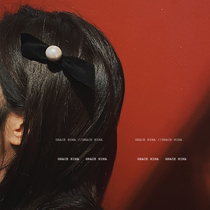 Bow element ~ Butterfly hair jewelry headgear clip black headdress Pearl hairclip Japanese and Korean girl simple style