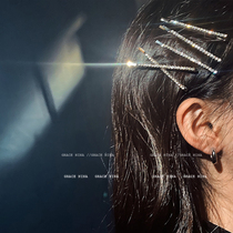 Fried chicken good-looking shiny zircon hairclip temperament ins retro Net red side hair side clip clip side clip female