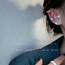  BM wind butterfly net red ear clip without pierced ears female butterfly earrings 2021 new trendy earrings earrings summer