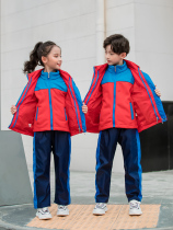 Primary school uniform Autumn and winter thickened stormtrooper three-piece set Kindergarten garden uniform winter thickened cold sports suit
