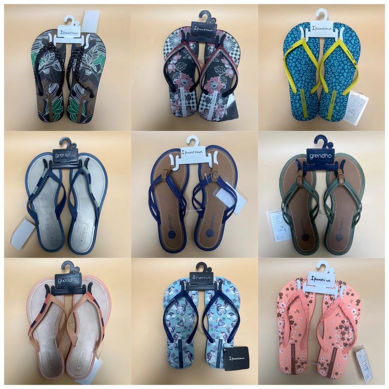 Ipanema's New Summer Style Young Women's Fashionable Color-Blocking Versatile Flat-Soled Roman Flip-Flops Beach Sandals