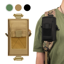 Outdoor Shoulder Strap Mobile Phone Bag Intercom Zero Money EDC Pack Molle Tactical Small Bag Double Shoulder Bag Mobile Phone Hanging Bag