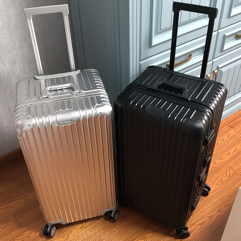 Yuemeng All-Aluminum Magnesium Alloy Large-Capacity Suitcase Metal Travel Case Sturdy and Durable Password Box Trolley Case for Men and Women