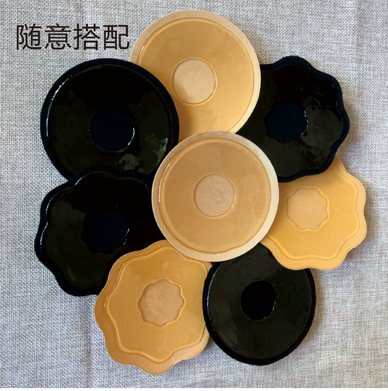 Saixian dán vú chống va chạm tái sử dụng siêu mỏng cotton nhẹ chống thấm nước đệm ngực vô hình - Nắp núm vú
